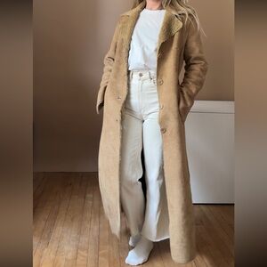 Suede/Sherpa Le Chateau trench sz small